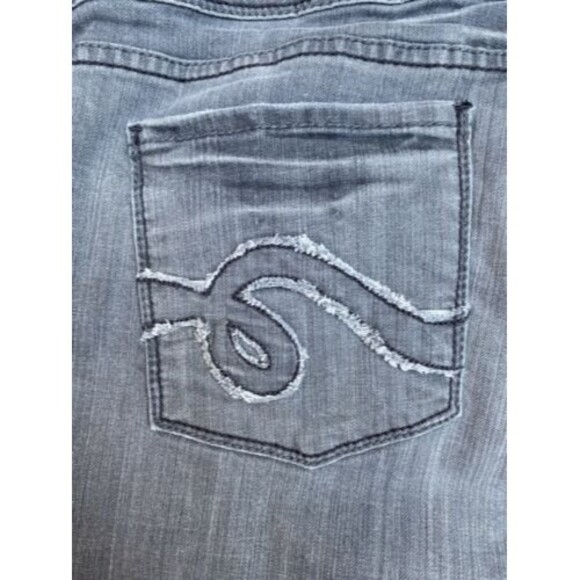 See Thru Soul “I Am Marilyn” Skinny Gray Stretch Denim Jeans Size 18 W38 L31 - Picture 3 of 11